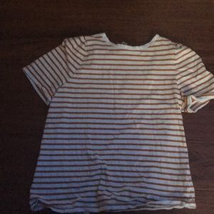 Dark Orange and White Stripped Shirt